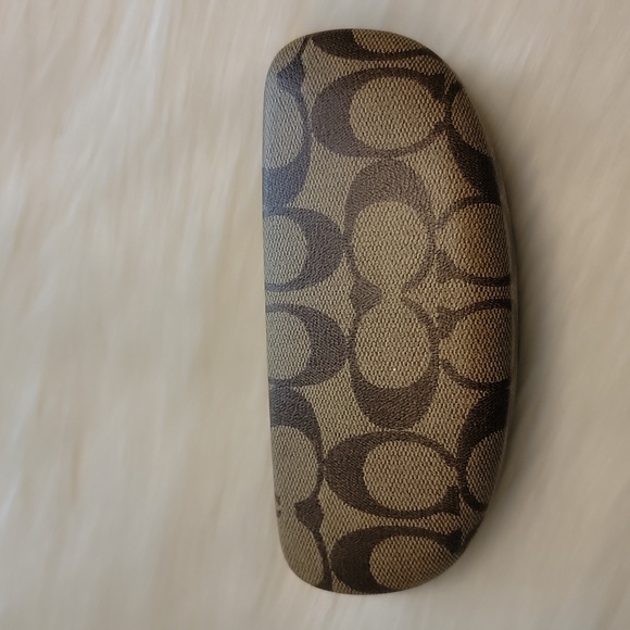 Coach Brown Logo Eyeglass Case - Picture 2 of 6